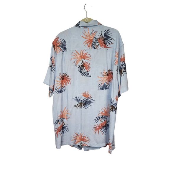 Caribbean Hawaiian Shirt Multicolor Blue Floral Button Down Size 2XT NWT - Picture 2 of 9